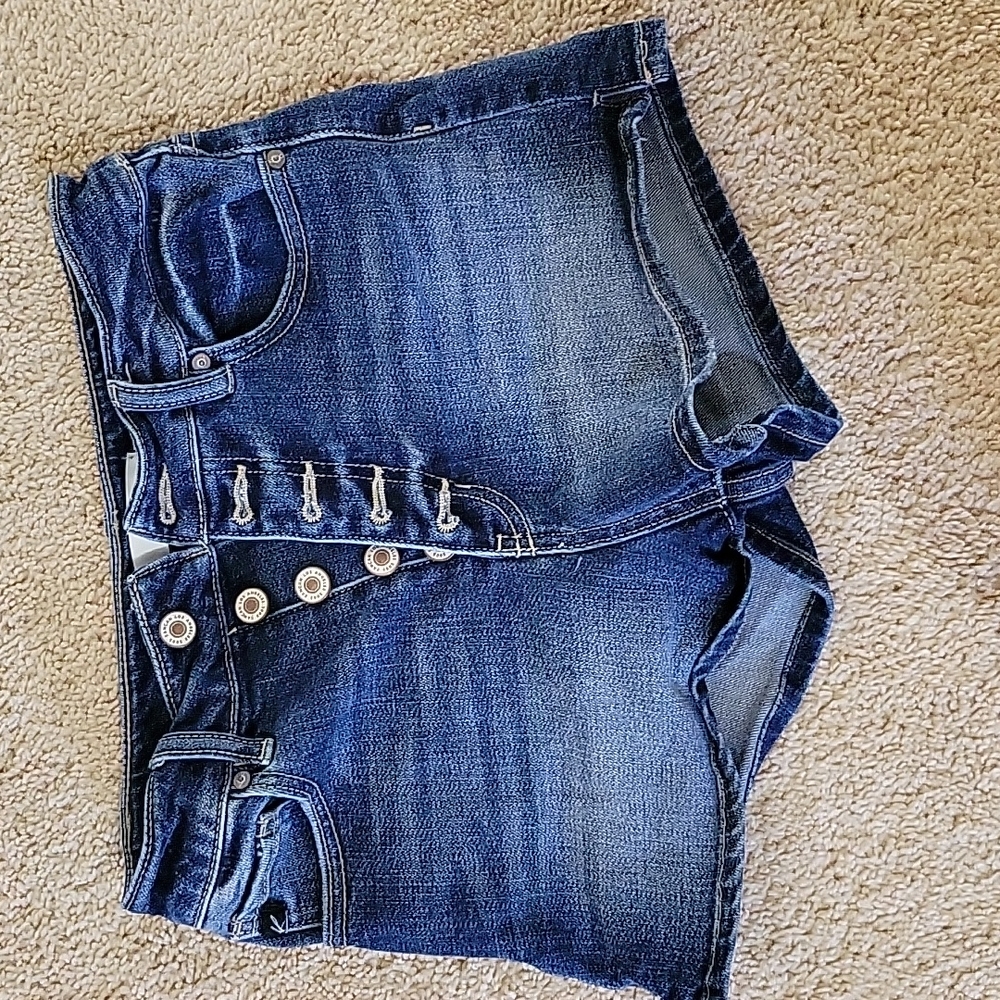Kancan button fly shorts
